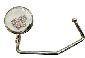 SPRING STREET FLOWER LADYBUG PURSE BAG HANGER SET OF 2 FOLDING HOOKS